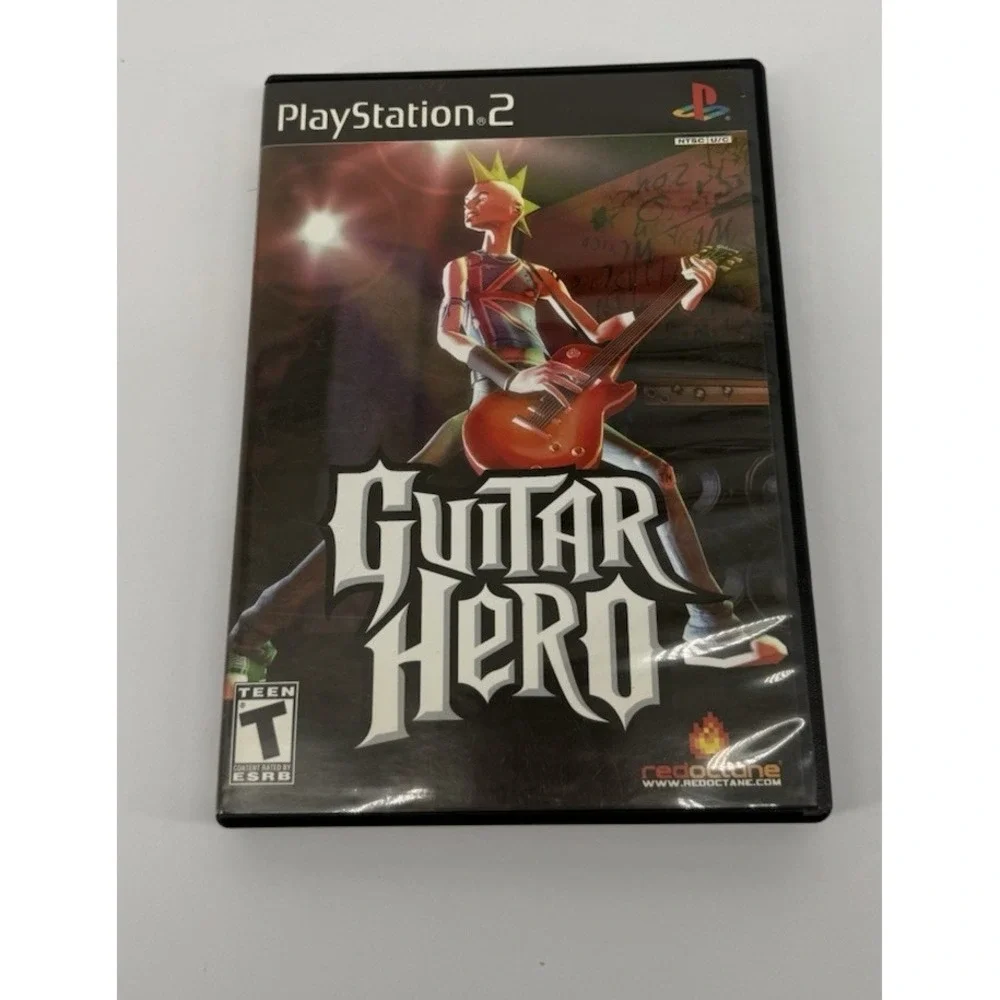 Guitar Hero Sony PlayStation 2 PS2 2005 RedOctane Harmonix Music Rhythm Game